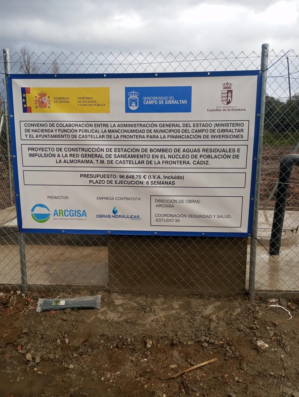 Finalizada la construcción de la estación de bombeo de aguas residuales de La Almoraima. 