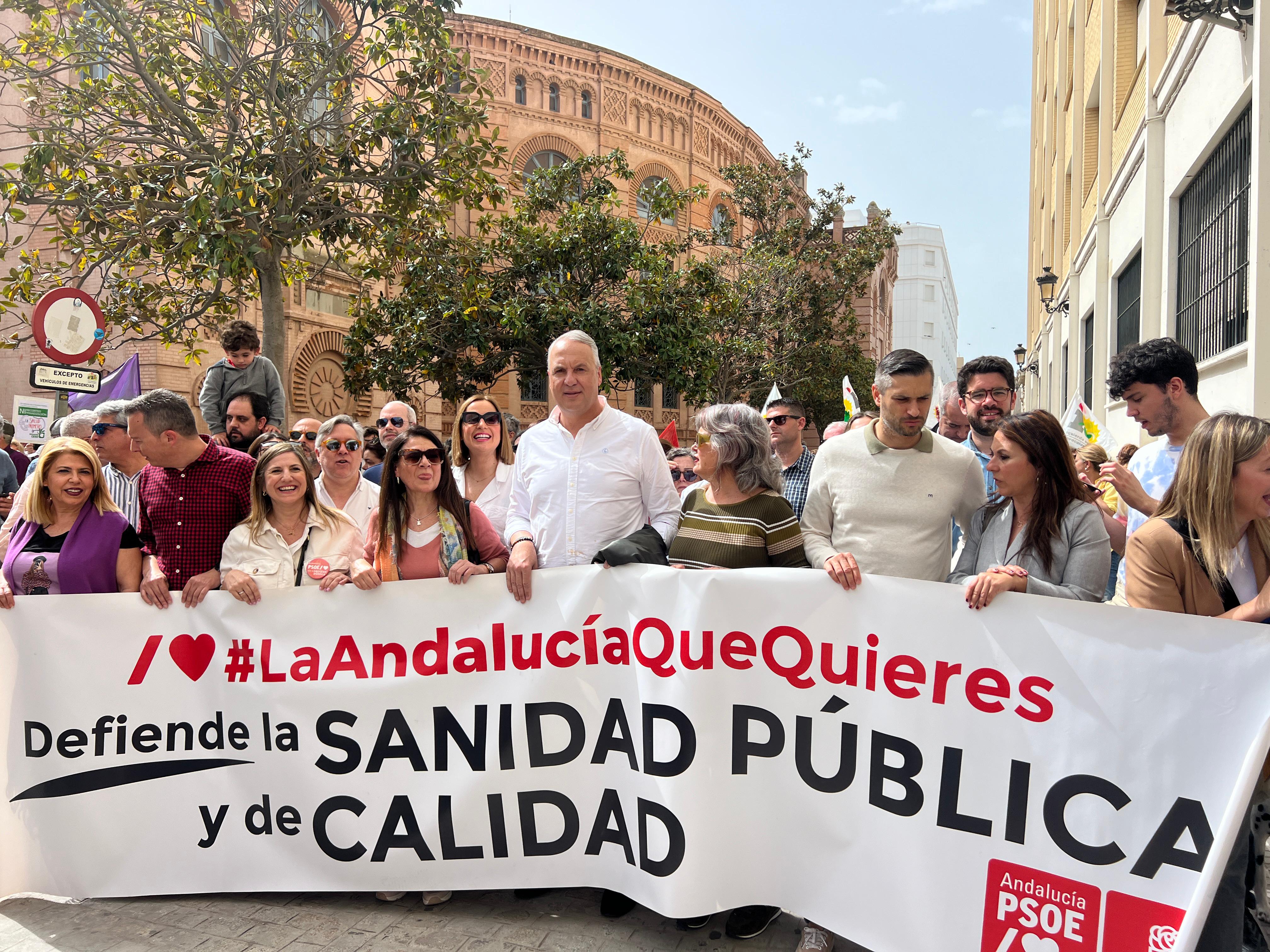 El PSOE critica el "desvío de fondos a la sanidad privada" en la manifestación de Marea Blanca