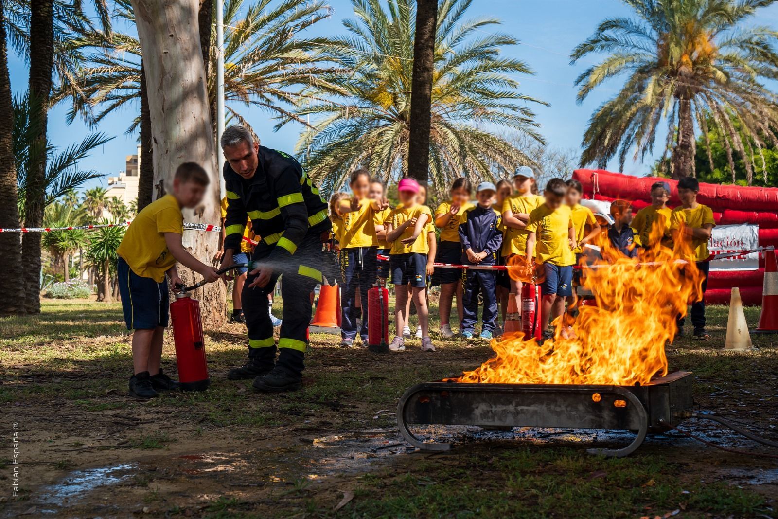 Clausurada la Semana de la Prevención de Incendios con la participación de cuatrocientos escolares. Foto: Fabián España. 