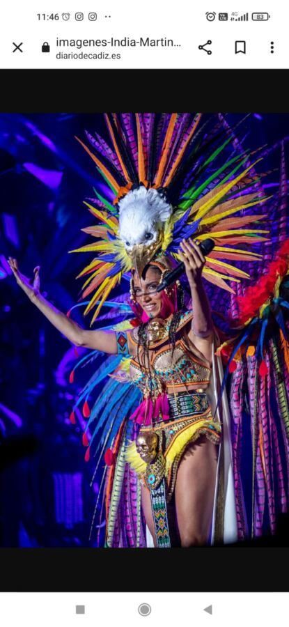 Celeste López, maquilladora de Algeciras, muy presente en el Carnaval de Cádiz.