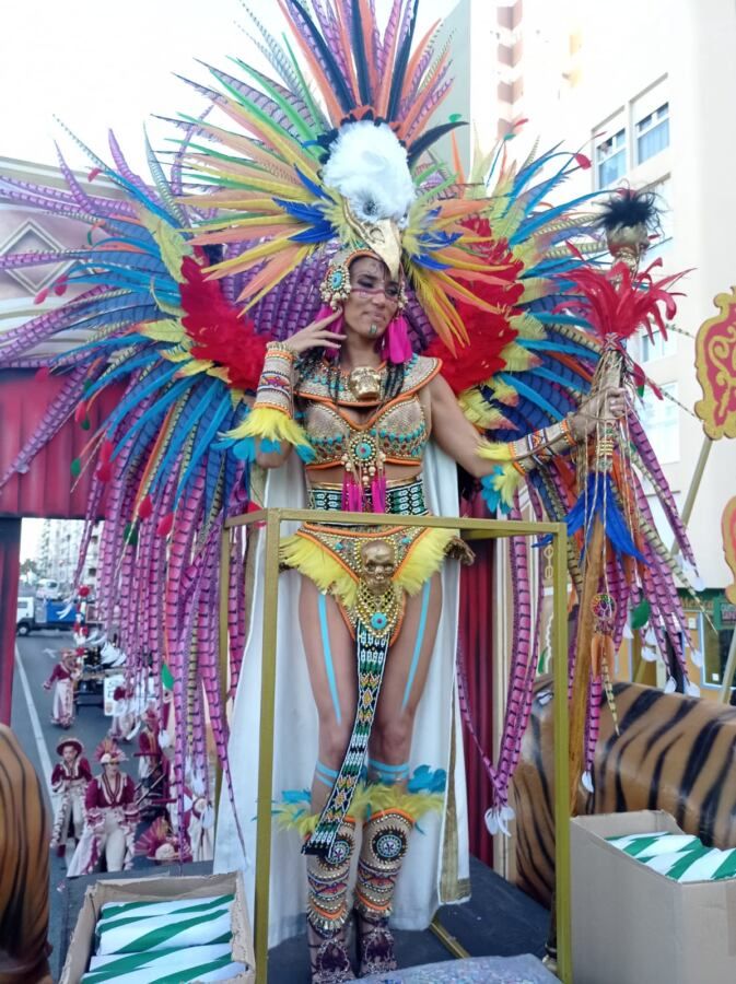 Celeste López, maquilladora de Algeciras, muy presente en el Carnaval de Cádiz.