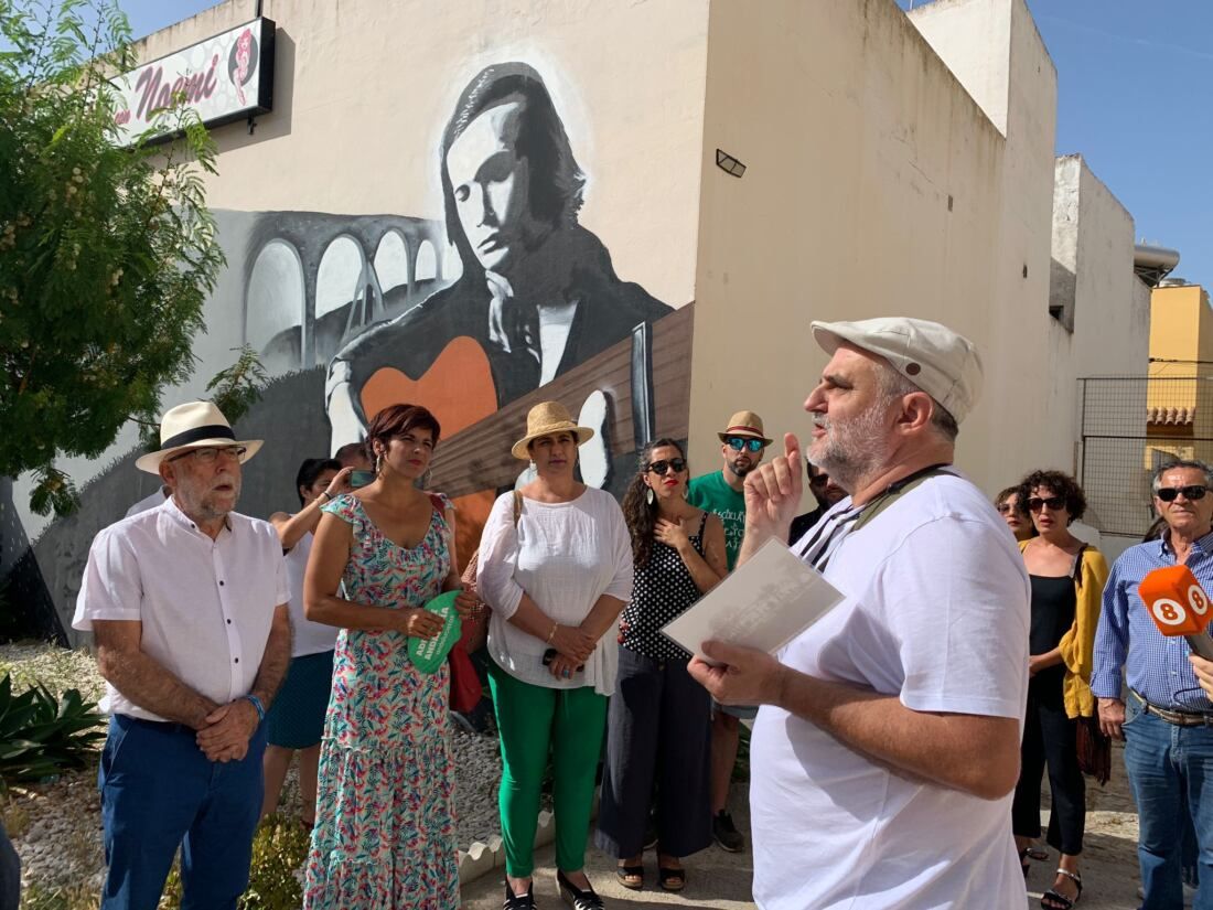 La candidata a la presidencia a la Junta de Adelante Andalucía, Teresa Rodríguez, en la Bajadilla.