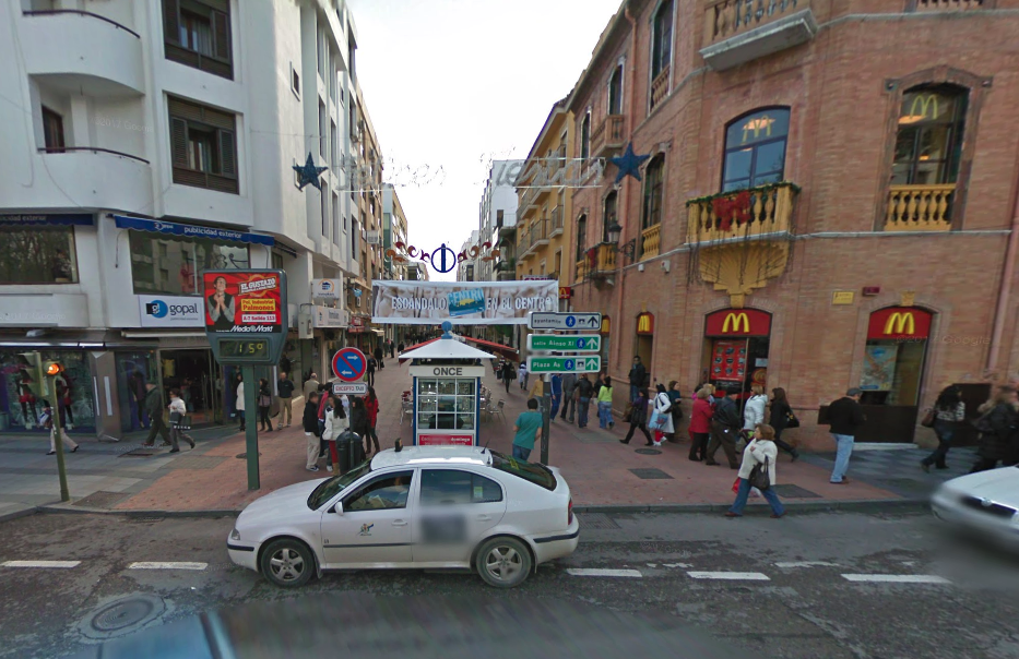 La calle Ancha, en diciembre de 2008. 