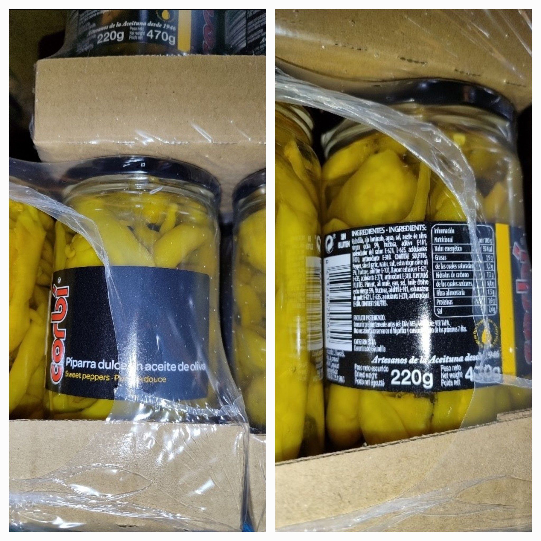 Sanidad alerta de la presencia de ingredientes no aptos para el consumo en encurtidos marca Corbí. 