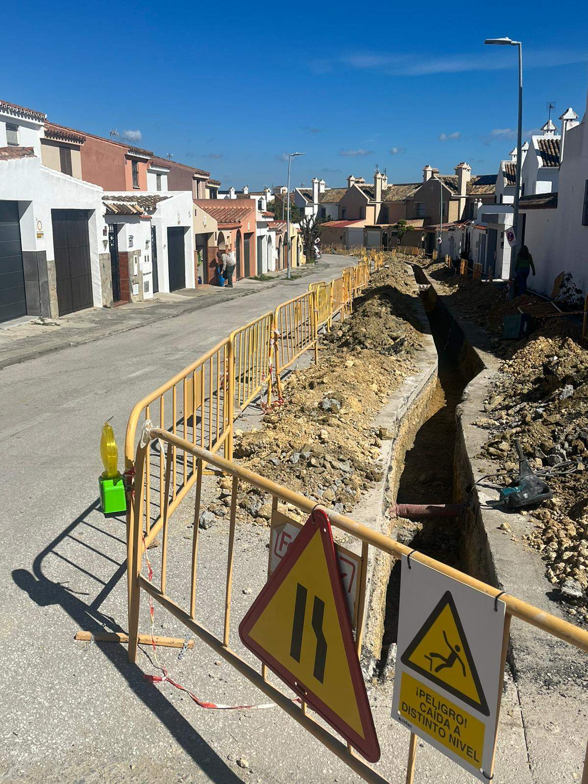Obras en la calle Trucha.