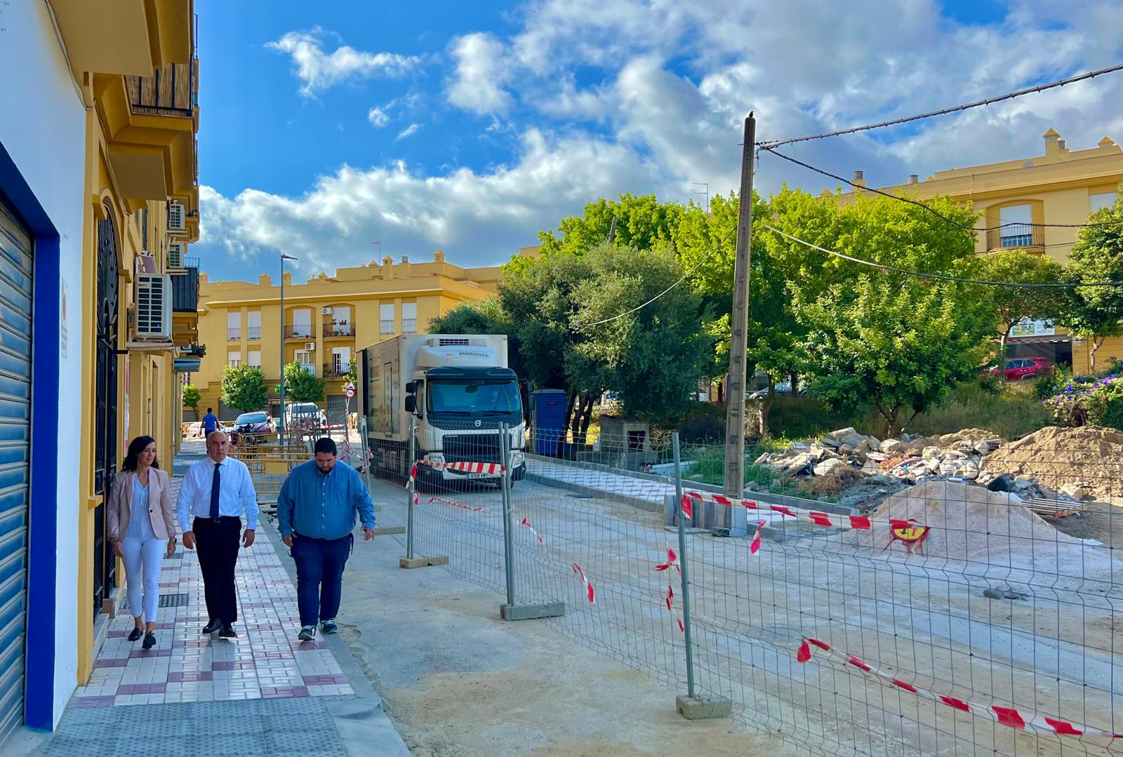 Avanzan las obras en la calle Benito Daza, en La Granja, que cuentan con un presupuesto de 153.000 euros
