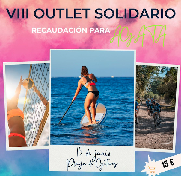 Cartel del outlet solidario.