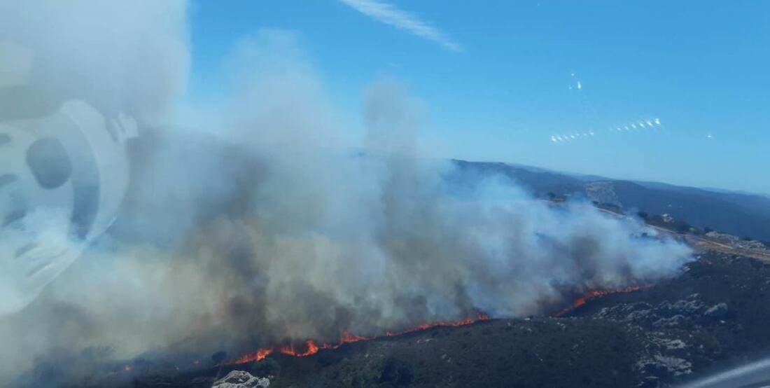 Fuego en Jimena (Foto: INFOCA).