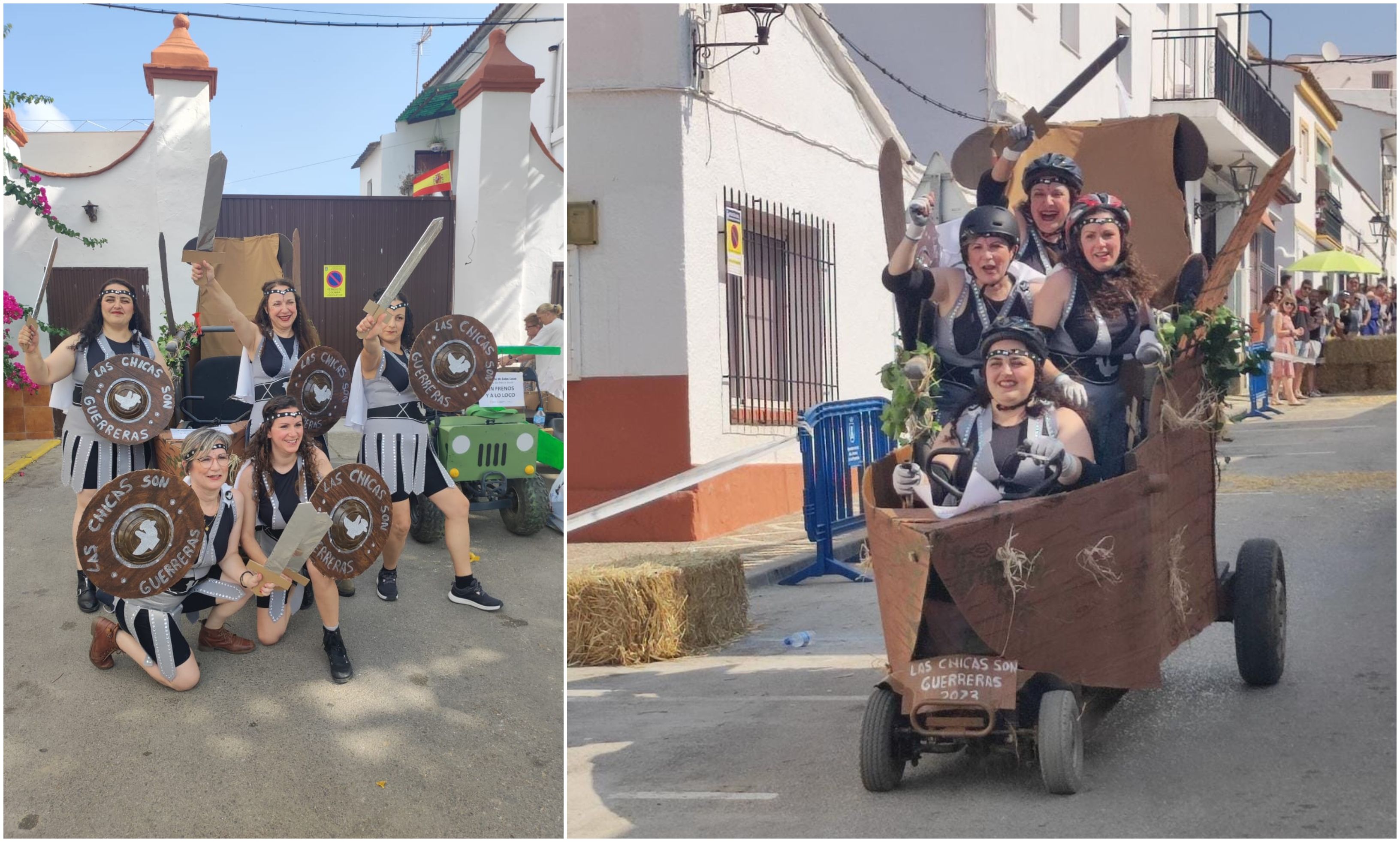 Las vecinas de San Pablo de Buceite en la pasada edición de los Autos Locos. 