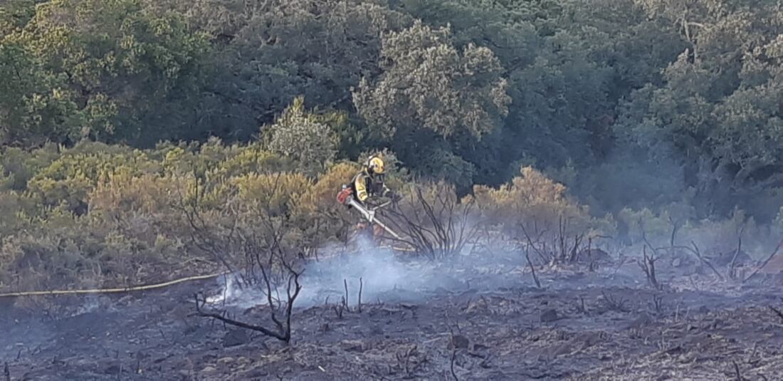 Controlado el incendio de Jimena (Foto: INFOCA).