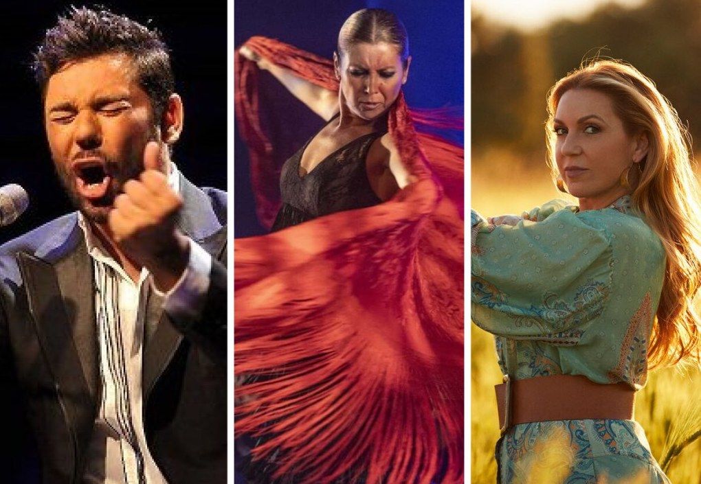 Miguel Poveda, Sara Baras y Niña Pastori, en el Cabaret Festival Algeciras 2024.