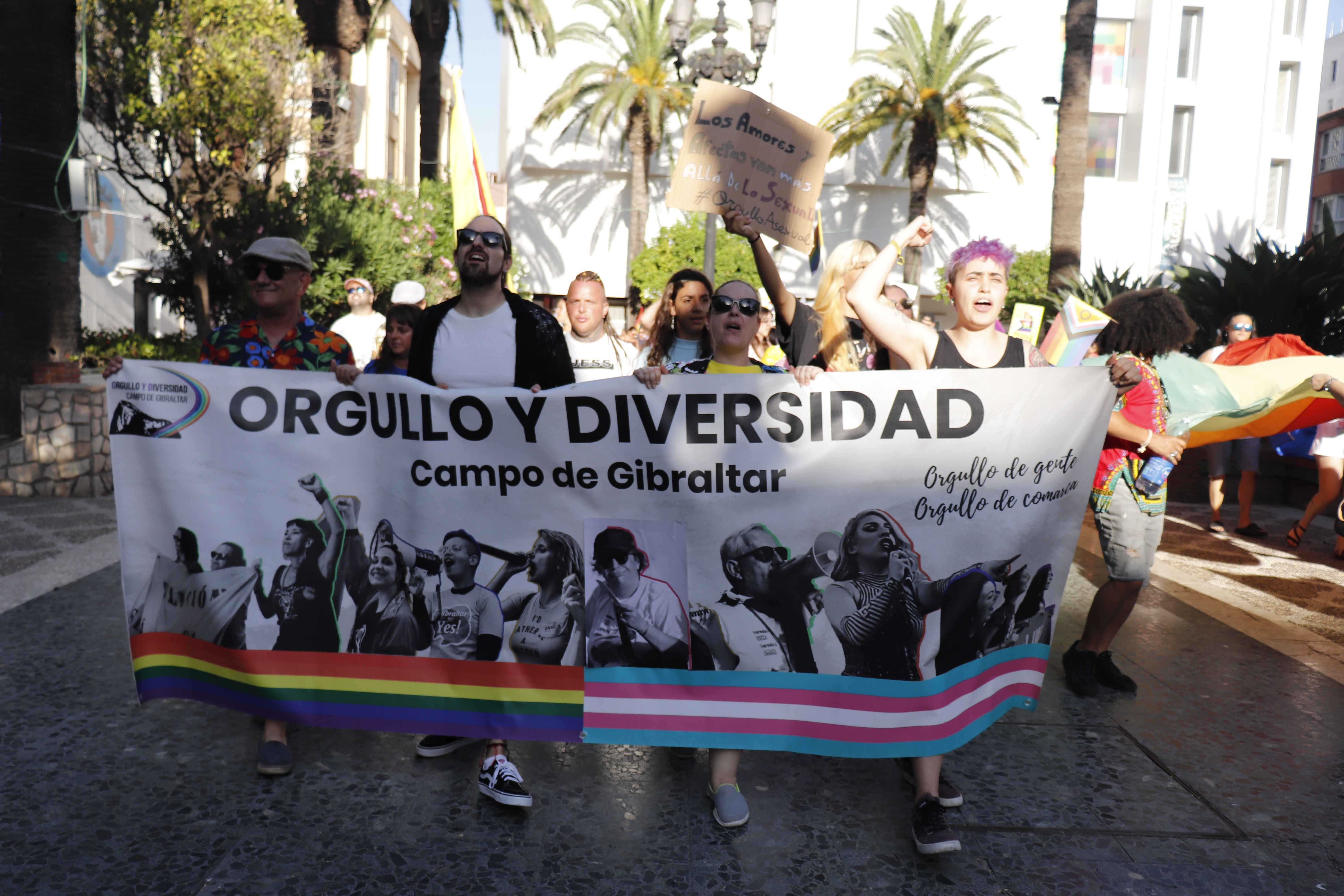 Imagen de la cabecera de la manifestación. Orgullo 2023. Los colectivos de Orgullo y Diversidad insisten en la importancia de las movilizaciones