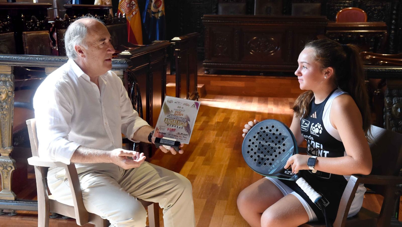 La joven algecireña Marta Rodríguez, campeona de Andalucía de pádel en su categoría.