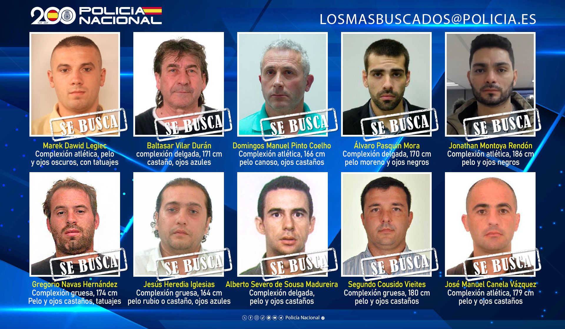 Fugitivos   Los 10 más buscados