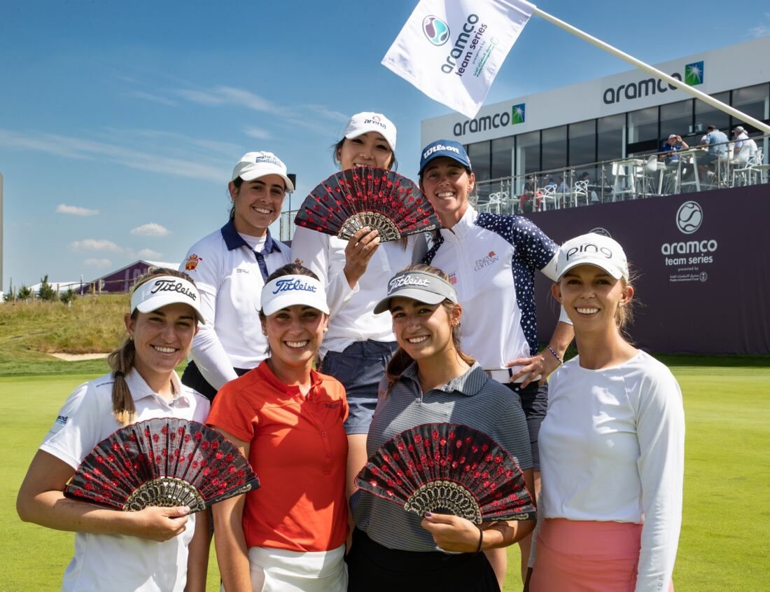 Back (L-R) - Ana Pel ez Trivi¤o, Harang Lee, Nuria Iturrioz. Front (L-R) - Luna Sobron Galmes, Elena Hualde, Paz Marfa Sans & Marta Martin