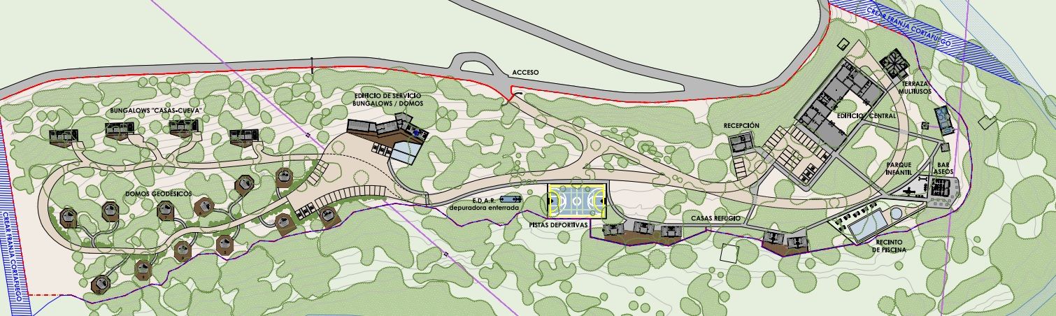 Plano del proyecto en La Jarandilla. 