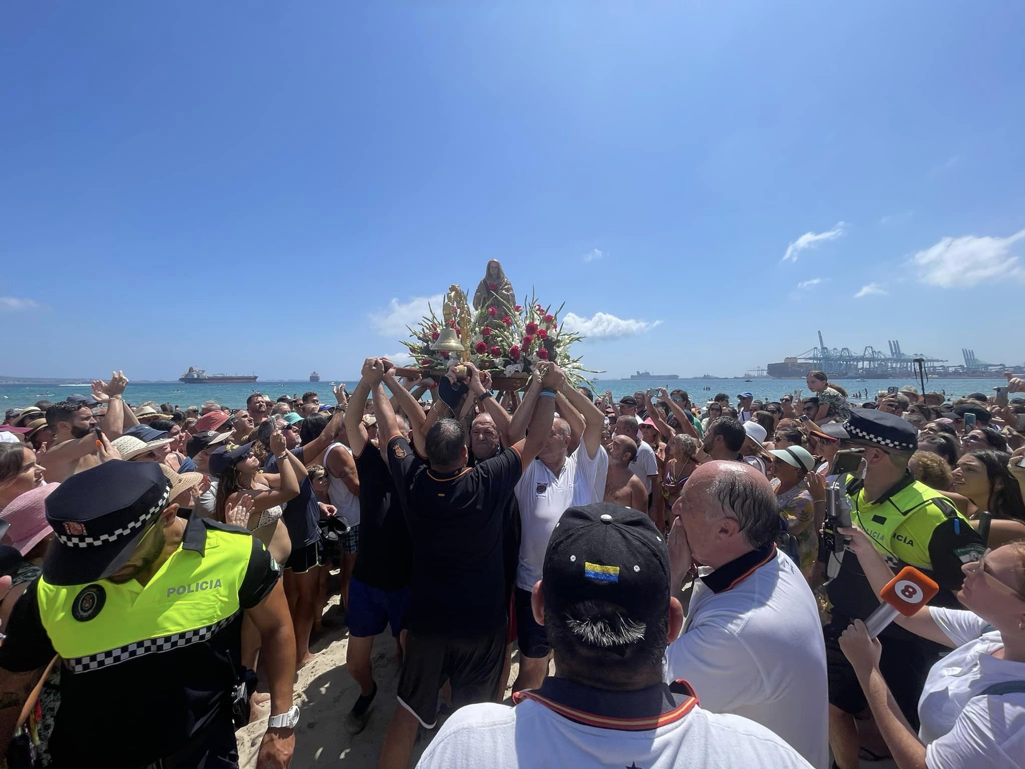 La Virgen de la Palma, de las profundidades al cielo. Foto: F. M. 
