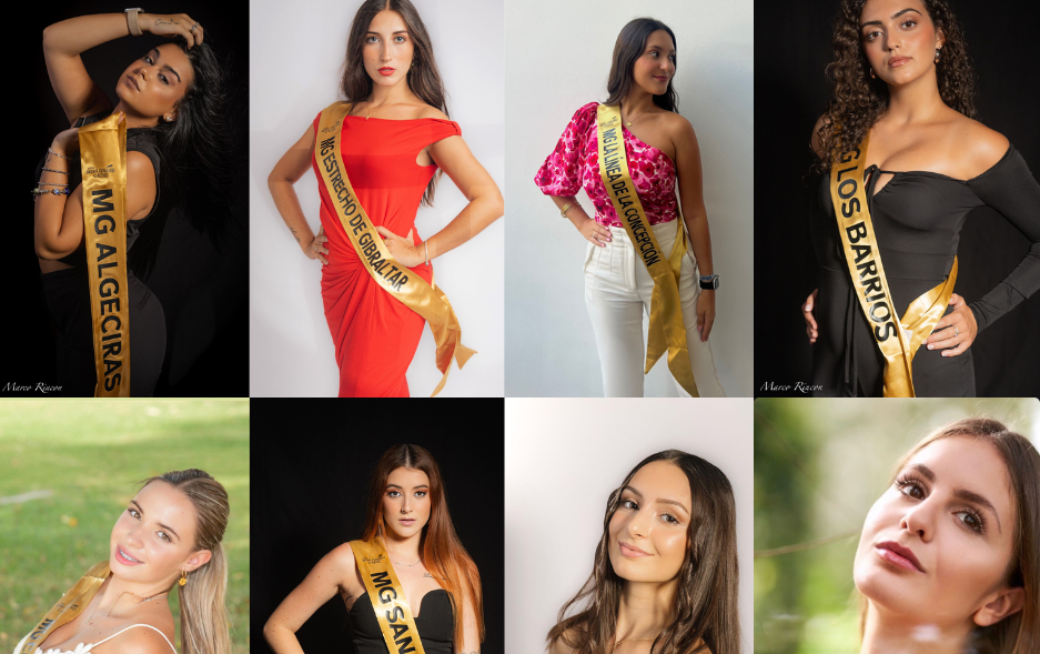 Estas son las ocho candidatas del Campo de Gibraltar a Miss Grand Cádiz 2024. Fotos: Marco Rincon @marco_rincon_photography.