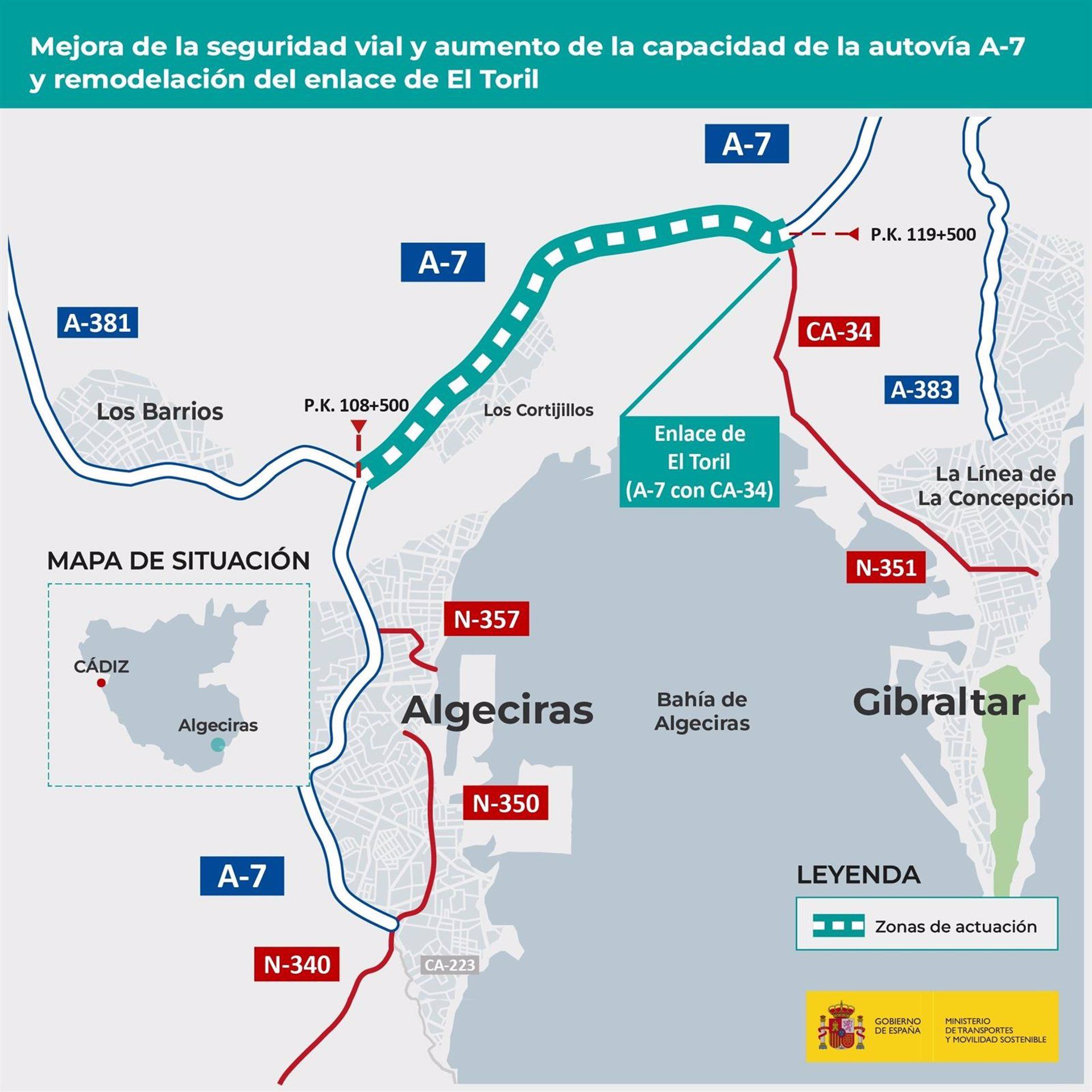 Adjudicada la redacción del proyecto para aumentar a tres carriles la autovía A-7.