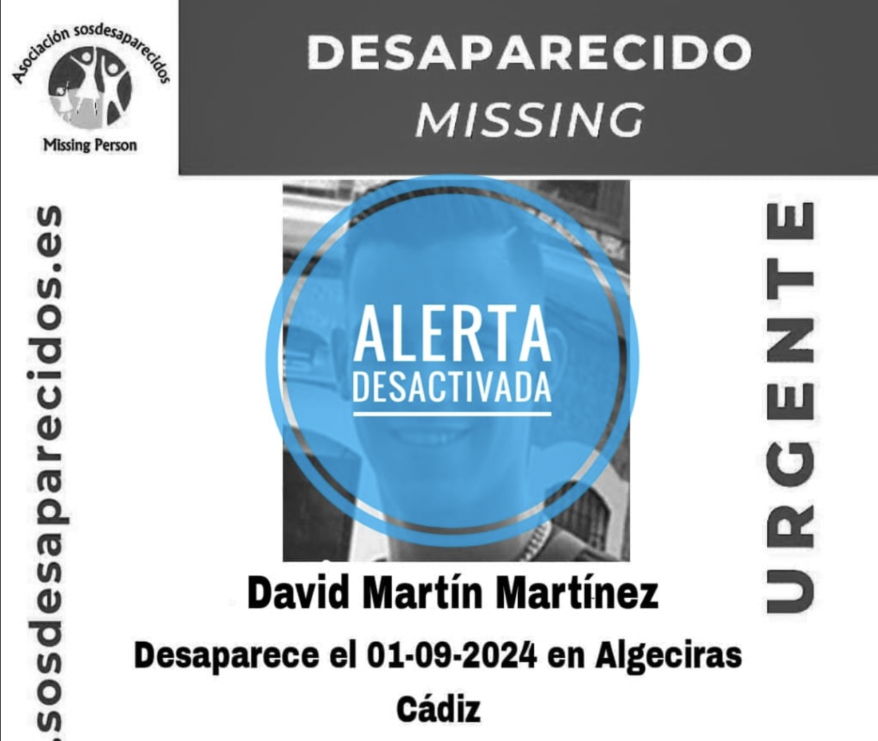 Aparece David Martín, el joven que estaba desaparecido en Algeciras