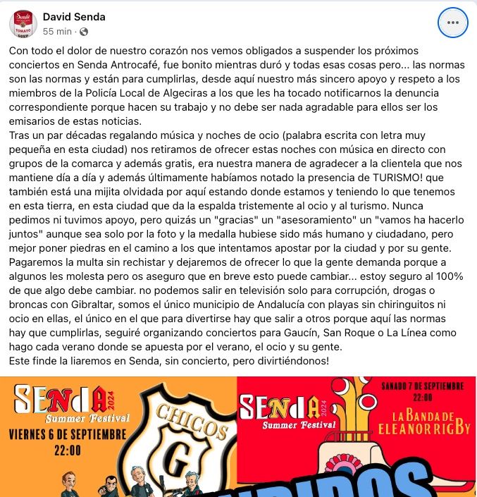 Denuncia del propietario de Senda. Denuncia del propietario de Senda.