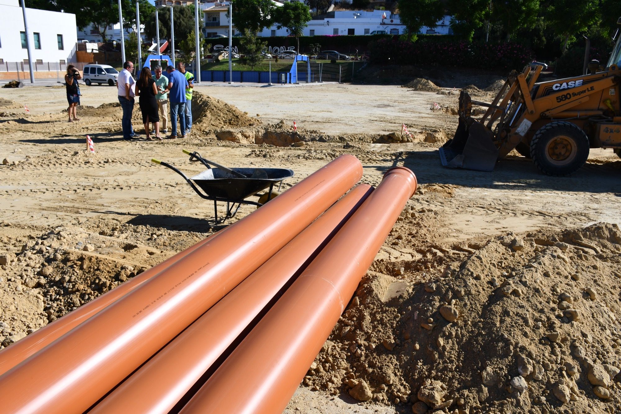 Visita a las obras del futuro recinto ferial de San Enrique.