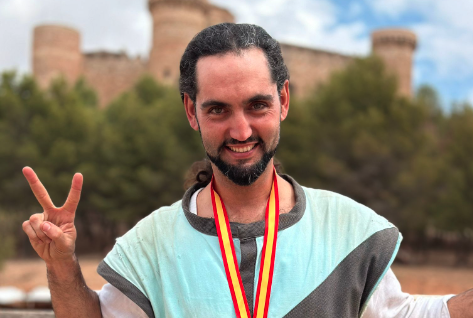 El algecireño Pedro Otero, subcampeón de España en un evento de combate medieval