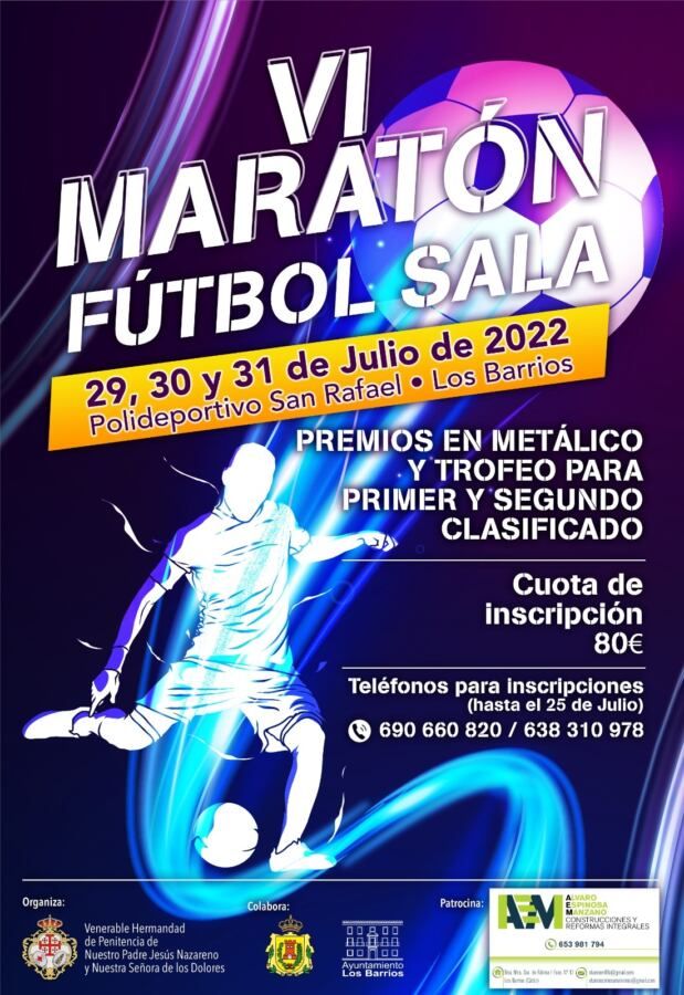 Cartel VI Maratón de Fútbol Sala