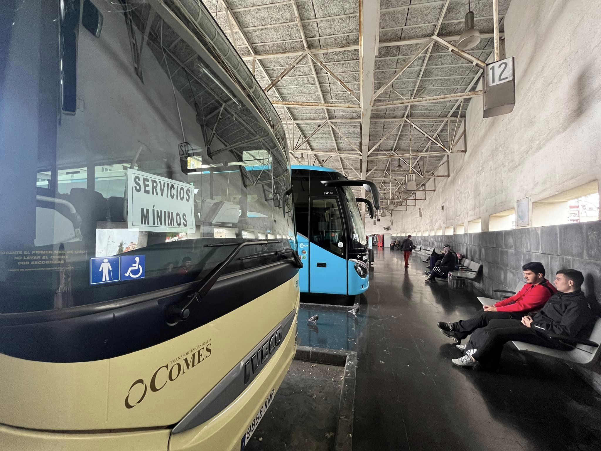 Estación de Algeciras durante una jornada de huelga. Imagen: B. J./8Directo.
