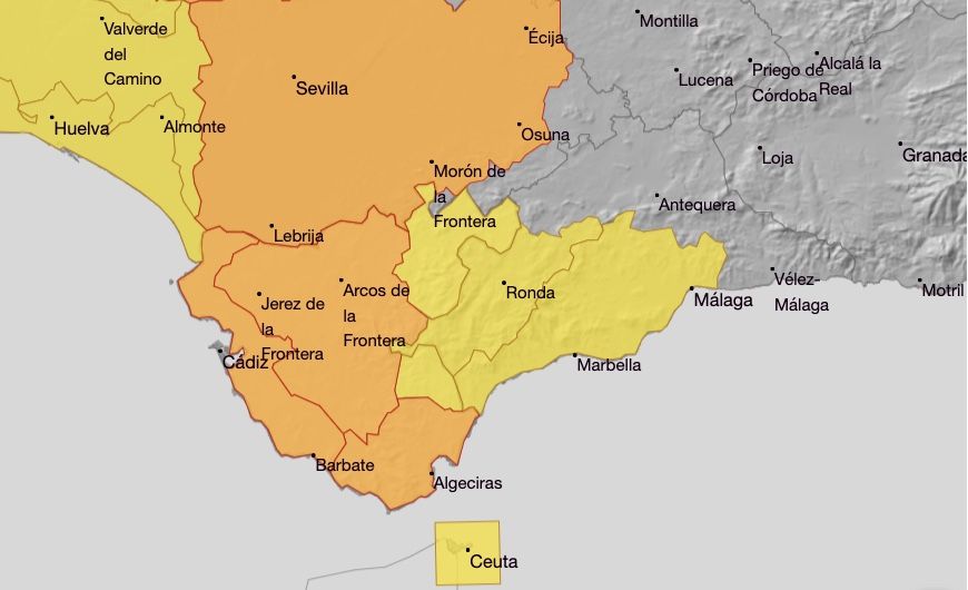 La Aemet amplía el aviso naranja hasta la media noche por lluvias