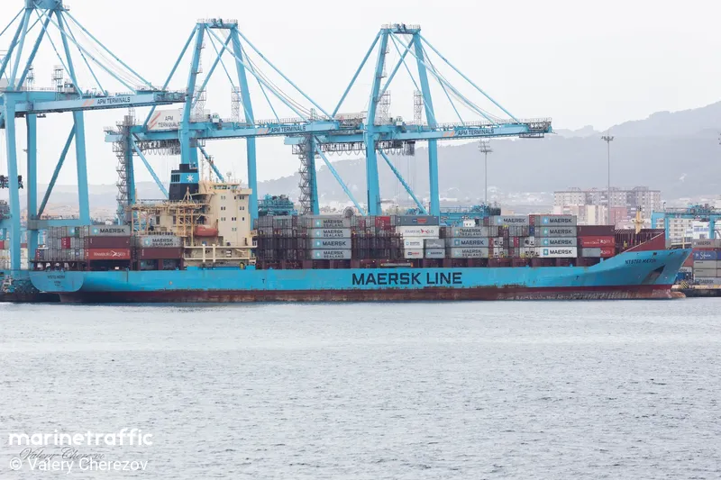 'Nysted Maersk', portacontenedores que no podrá entrar al Puerto de Algeciras.