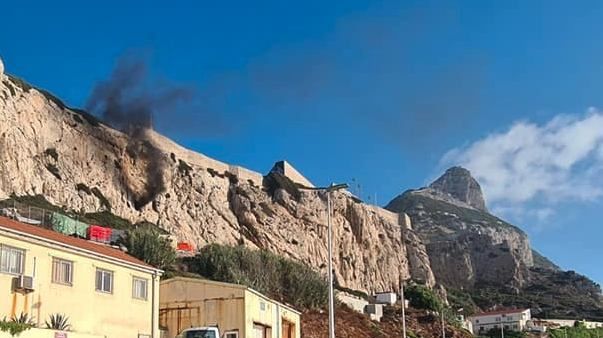 Fuego en un túnel de Gibraltar.
