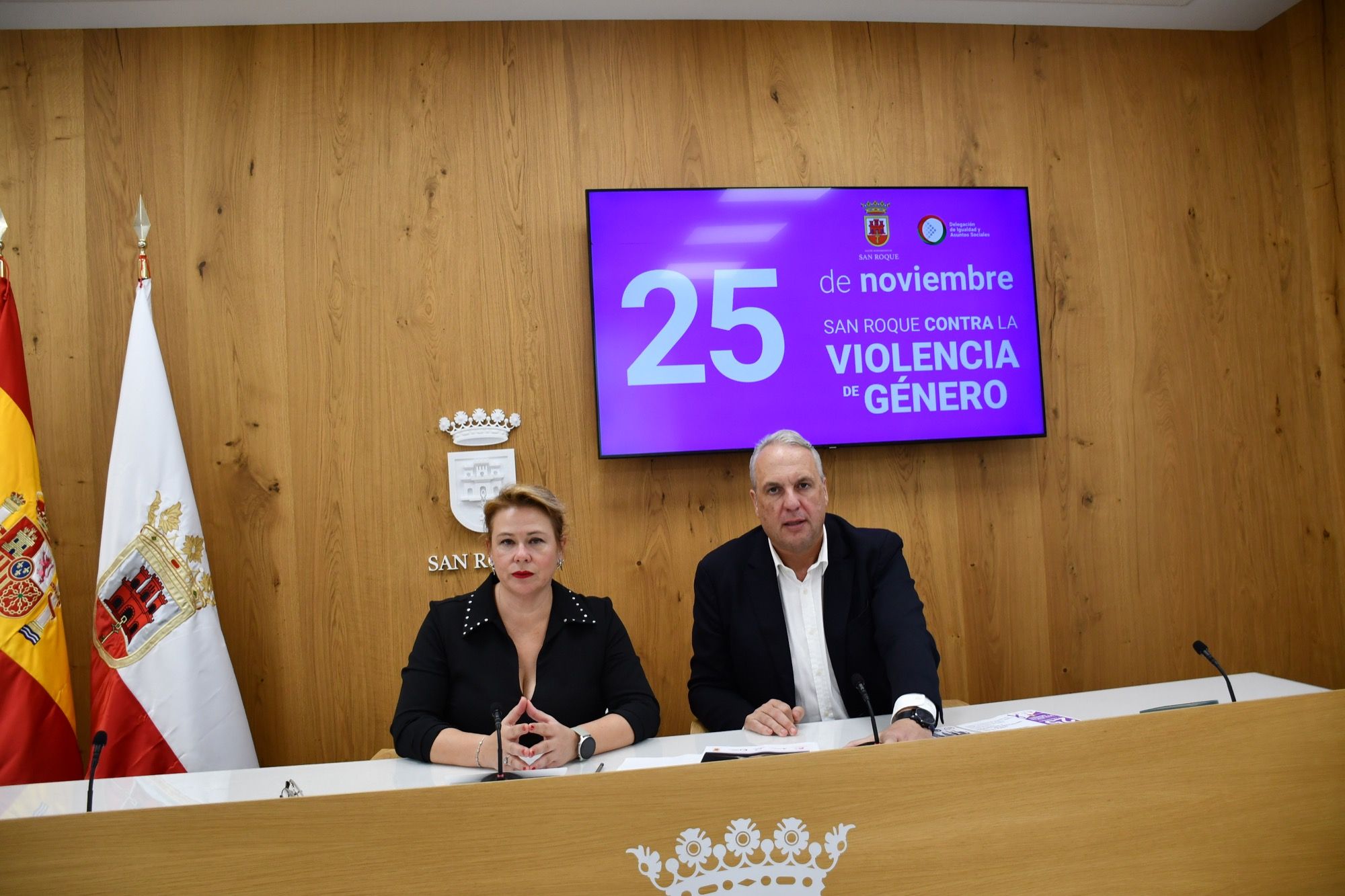 San Roque muestra su rechazo a la violencia machista con varios actos este lunes.