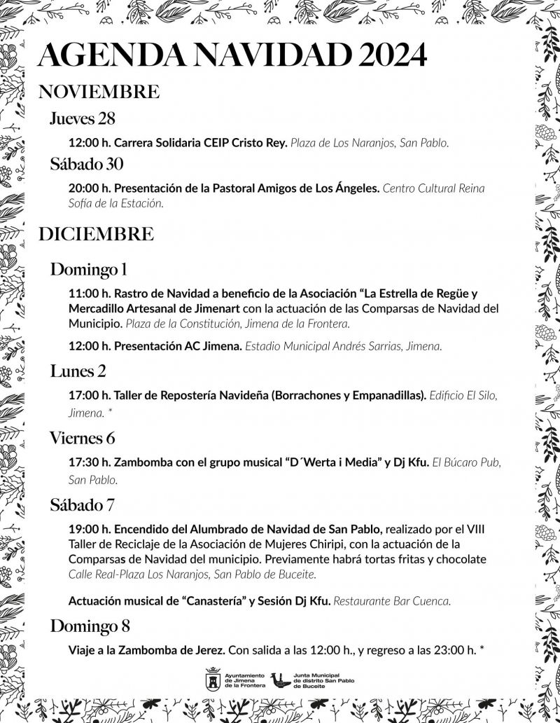 Programación navideña en Jimena. Programación navideña en Jimena.