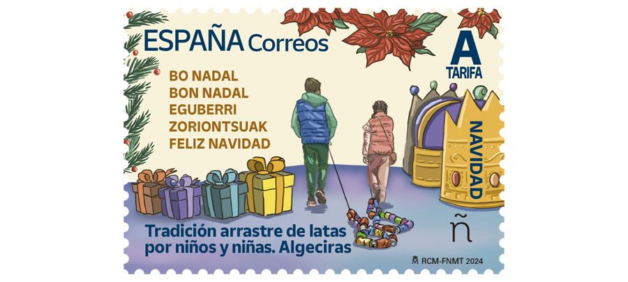 Sello de correos dedicado al Arrastre de Latas.