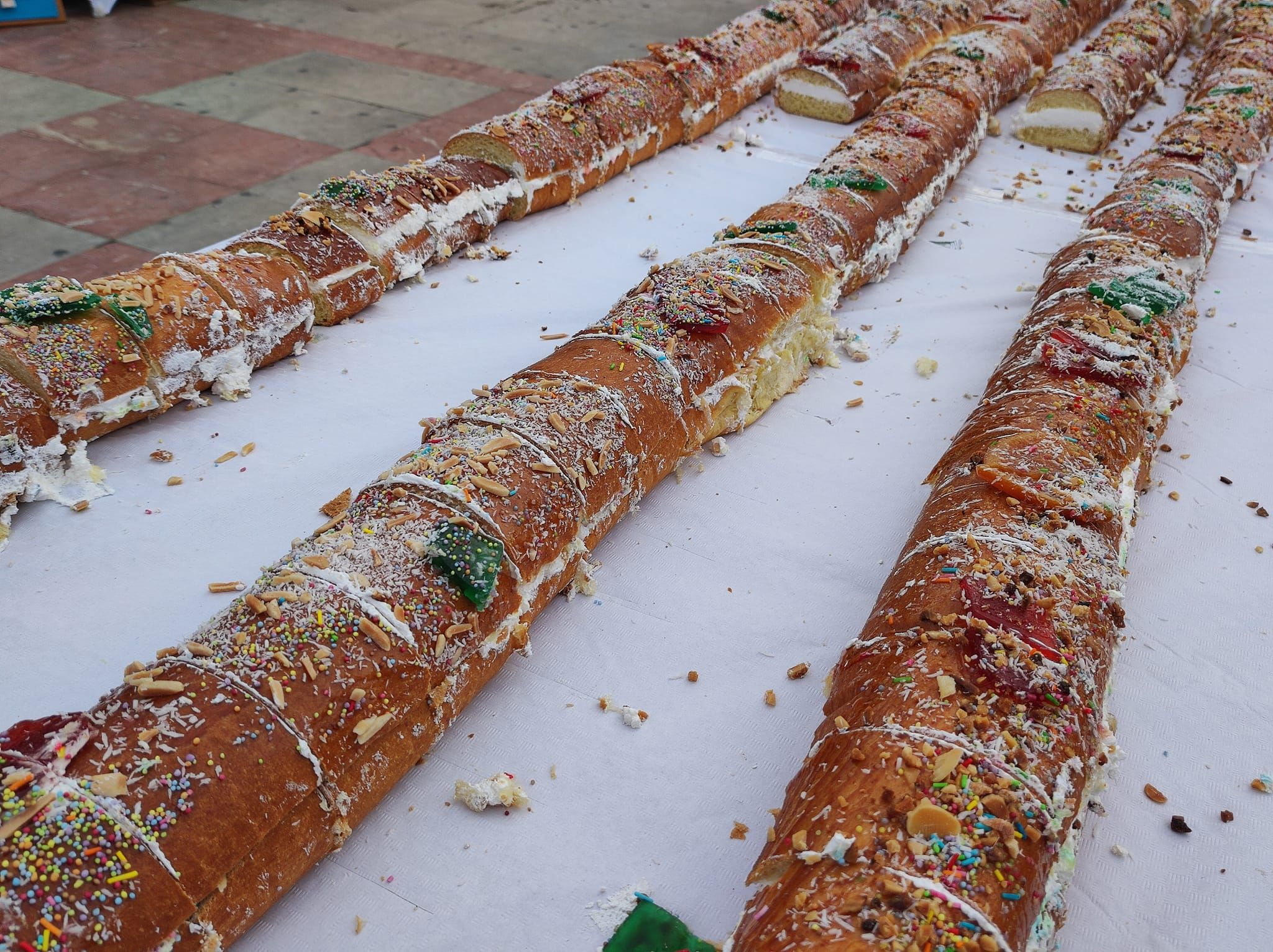 Roscón gigante solidario, el año pasado.