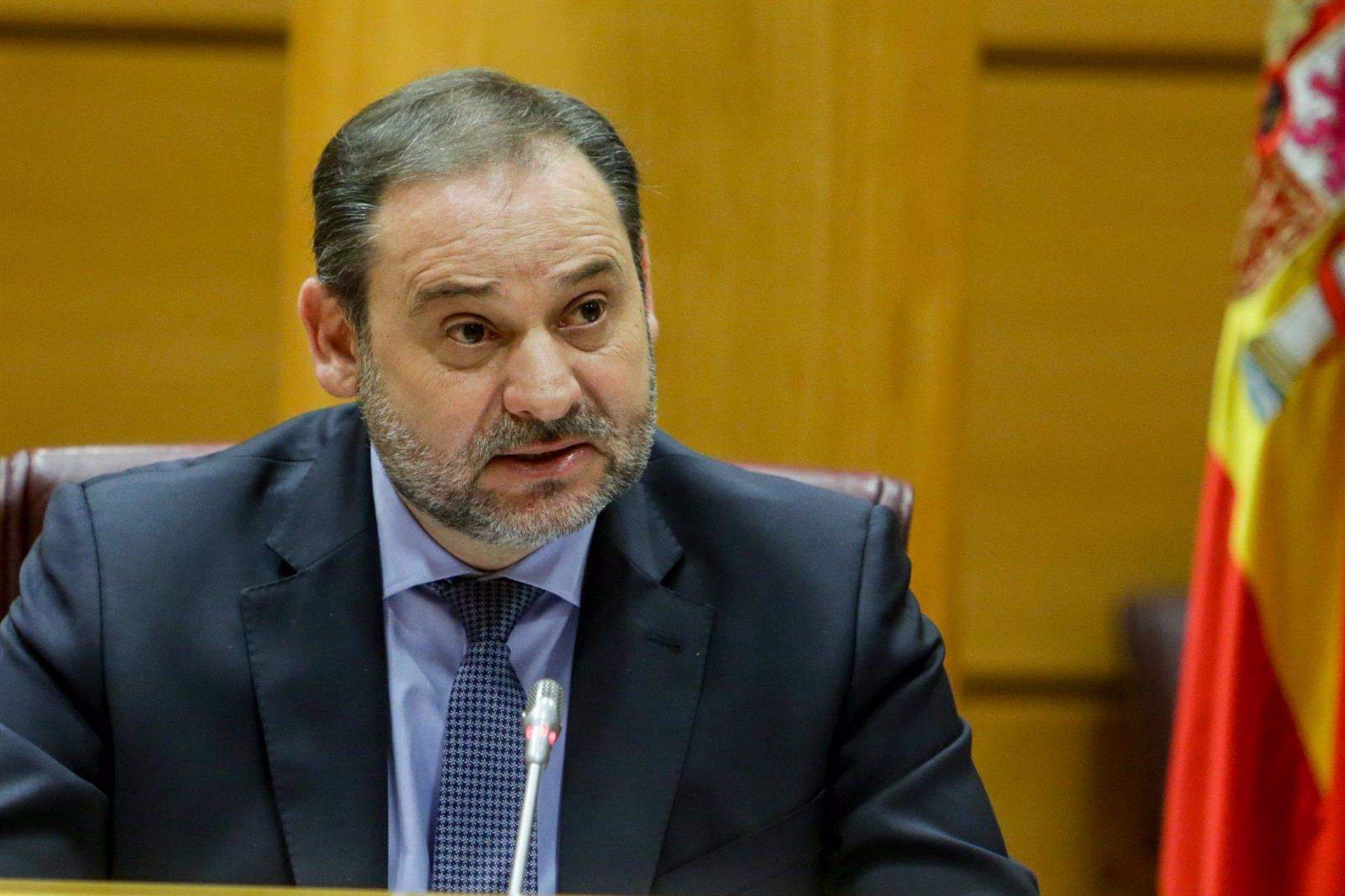 Archivo - El ministro de Transportes, Movilidad y Agenda Urbana, José Luis Ábalos, durante su comparecencia en el Senado en comisión de su departamento. En Madrid (España), a 3 de junio de 2020. - Ricardo Rubio - Europa Press - Archivo