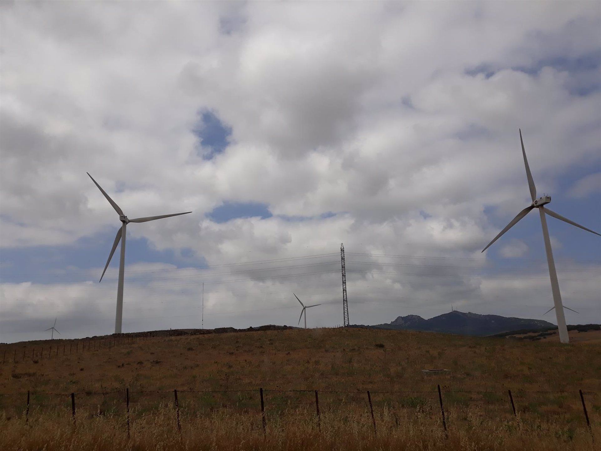 Activado el aviso amarillo en El Estrecho por temporal con vientos de hasta 61 km/h. Molinos de viento en la N-340, en Tarifa (Cádiz). - EUROPA PRESS - Archivo. 