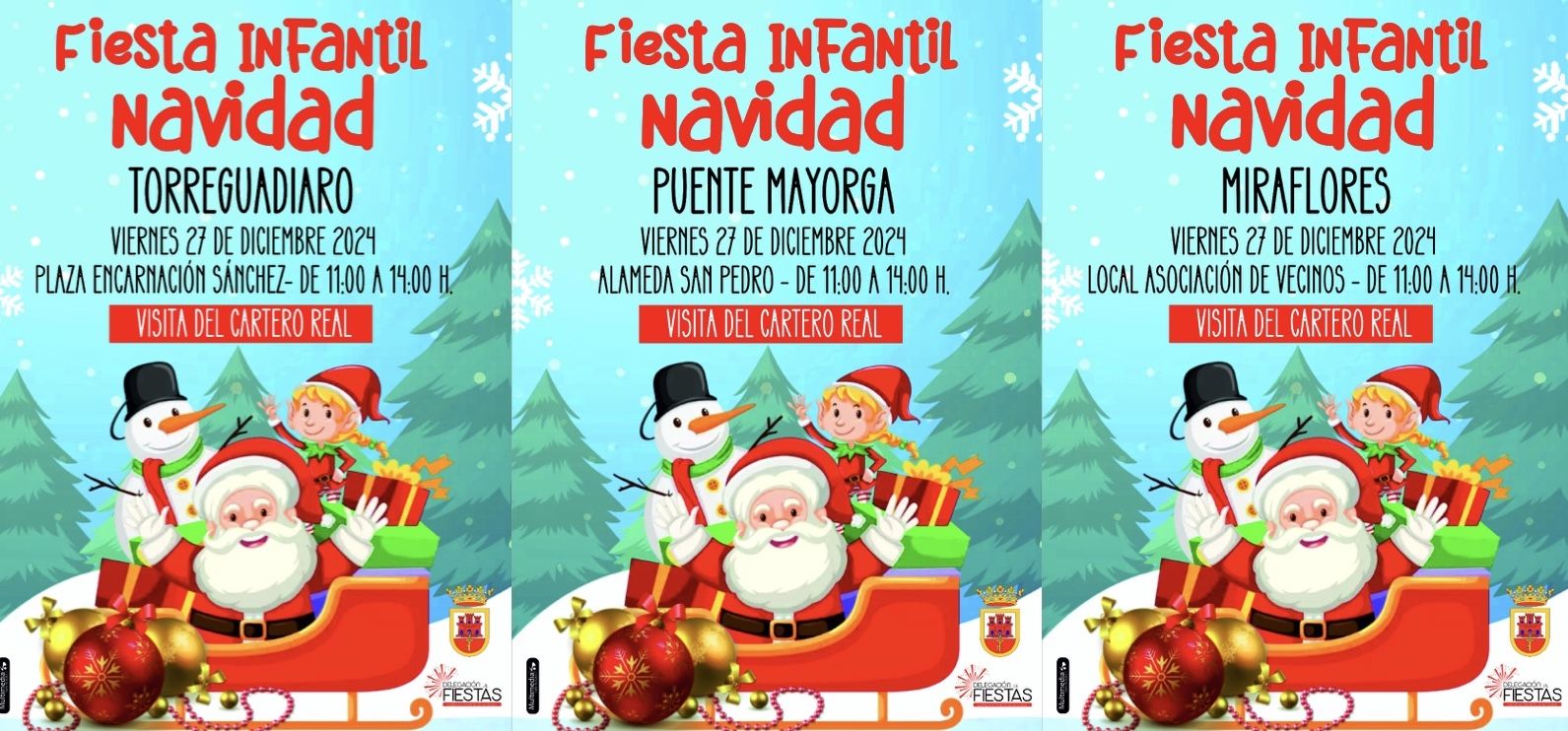 Este viernes, fiestas infantiles de Navidad en Puente, Miraflores y Torreguadiaro.