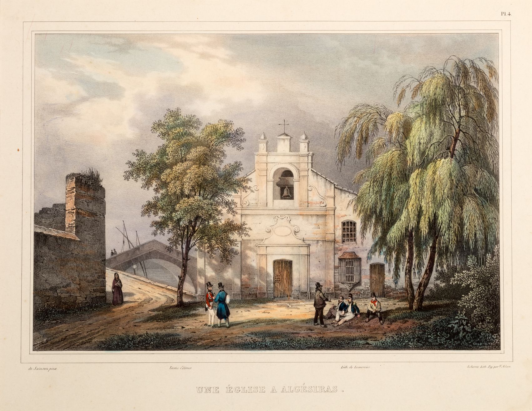 Grabado de 1833 de la Capilla del Cristo de la Alameda. Grabado de 1833 de la Capilla del Cristo de la Alameda.