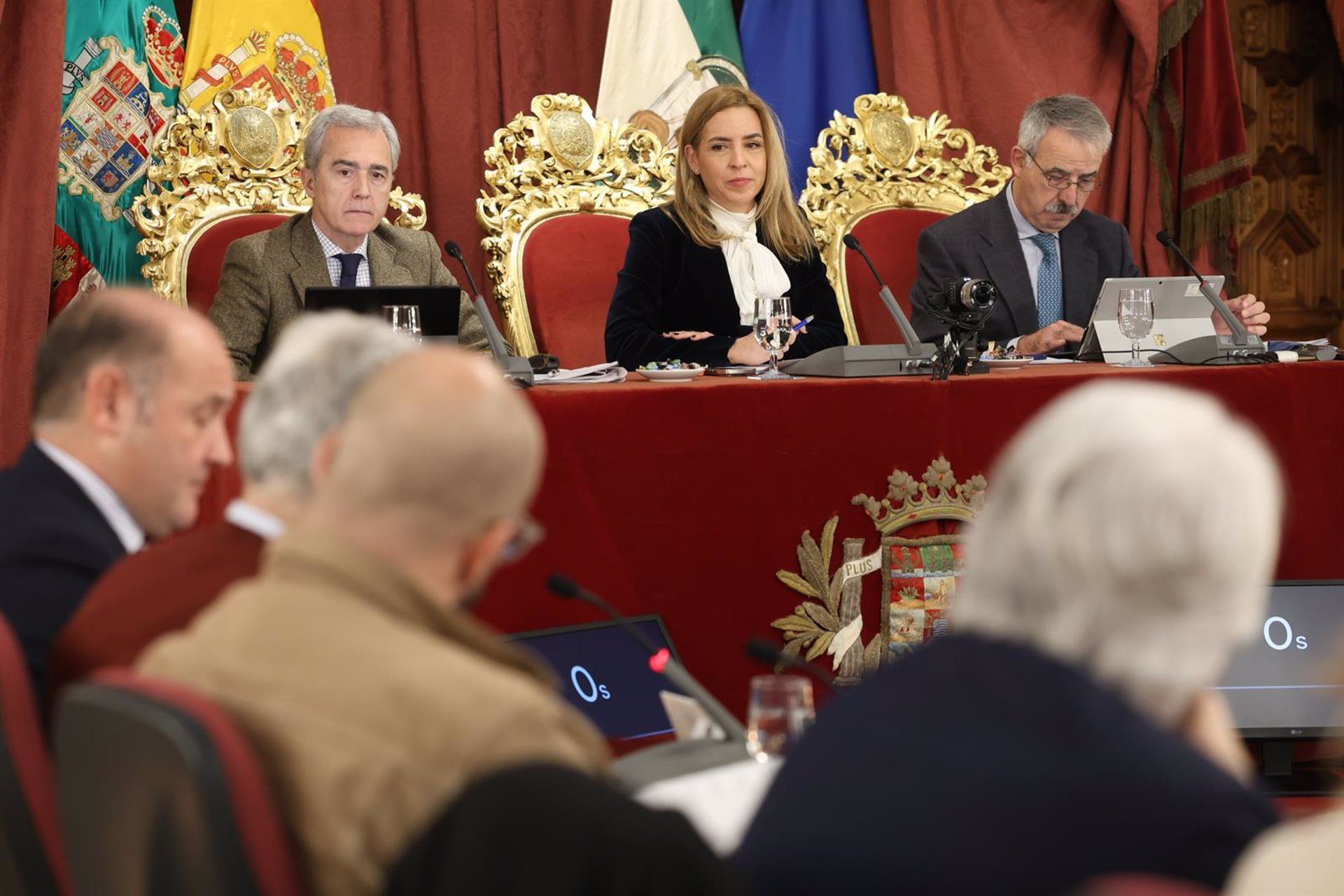 La presidenta de la Diputación, Almudena Martínez, en el Pleno de los presupuestos. - NACHO FRADE/EUROPA PRESS