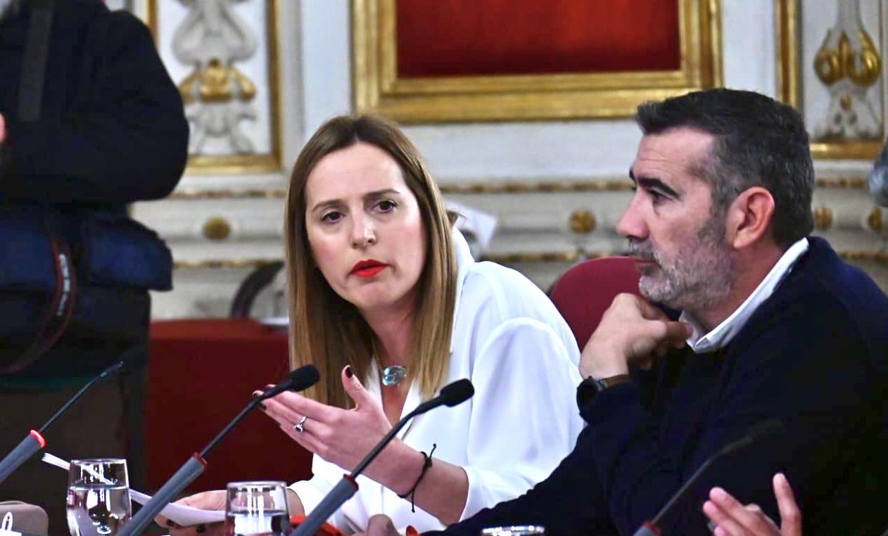 La portavoz del Grupo Socialista y secretaria de Organización del PSOE de Cádiz, Ana Carrera. El PSOE de Cádiz rechazan presupuestos de la Diputación al no atender a los pequeños municipios