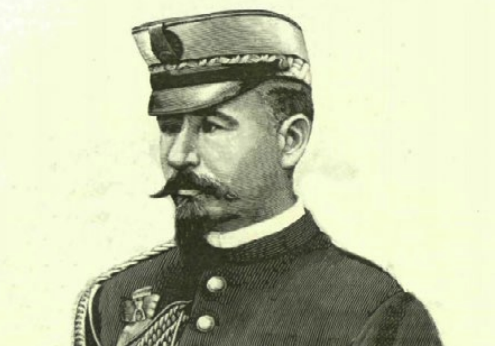 Lámina 2. El general José Gamir Maladén, Comandante General del Campo de Gibraltar en 1891, cuando Antonio Meulener fue su ayudante de campo. La Ilustración española y americana, 1896