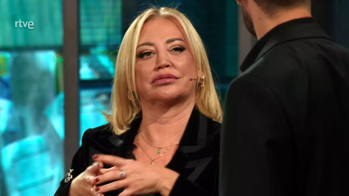 Belén Esteban, en 'La Revuelta' RTVE. Noticia: Belén Esteban protagonizará este martes La Revuelta tras ganar una apuesta: "Broncano tiembla" 