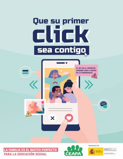 Padres y madres de alumnos lanzan la campaña 'Que su primer click sea contigo' para avisar de riesgos de la pornografía Padres y madres de alumnos lanzan la campaña 'Que su primer click sea contigo' para avisar de riesgos de la pornografía