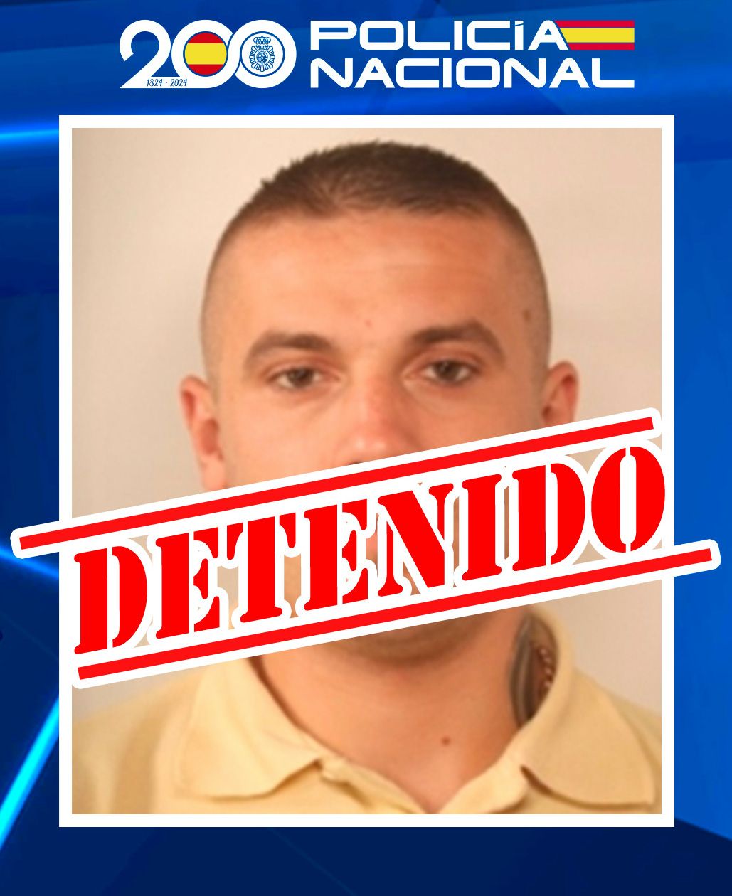 Se entrega uno de los fugitivos de la lista 'Los 10 más buscados' de la Policía Nacional.
