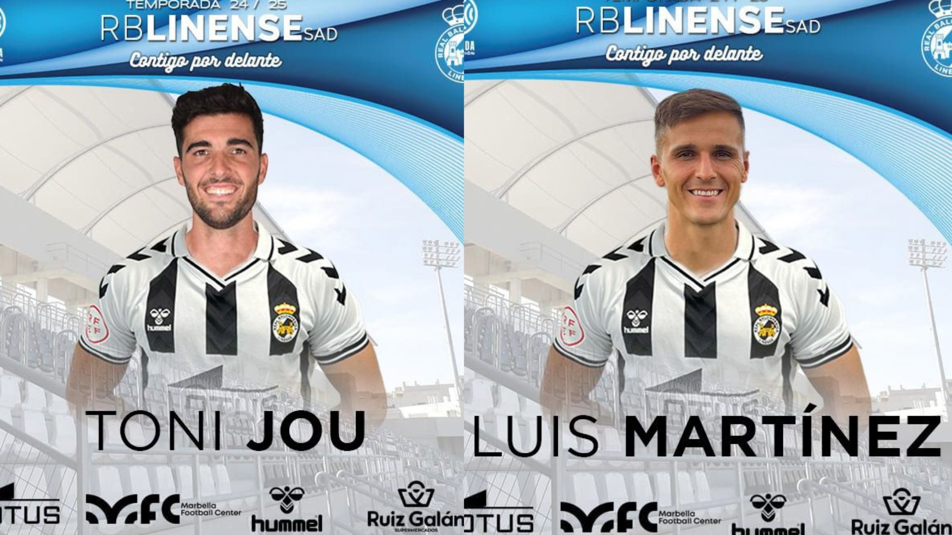 La Real Balompédica Linense ficha al central Luis Martínez y al mediocentro Antoni Jou.