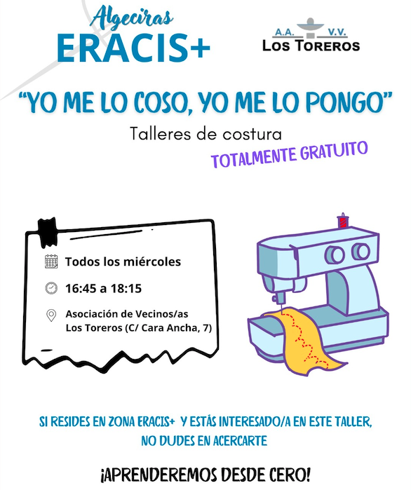 'Yo me lo coso, yo me lo pongo', el nuevo taller de costura gratuito en Algeciras.