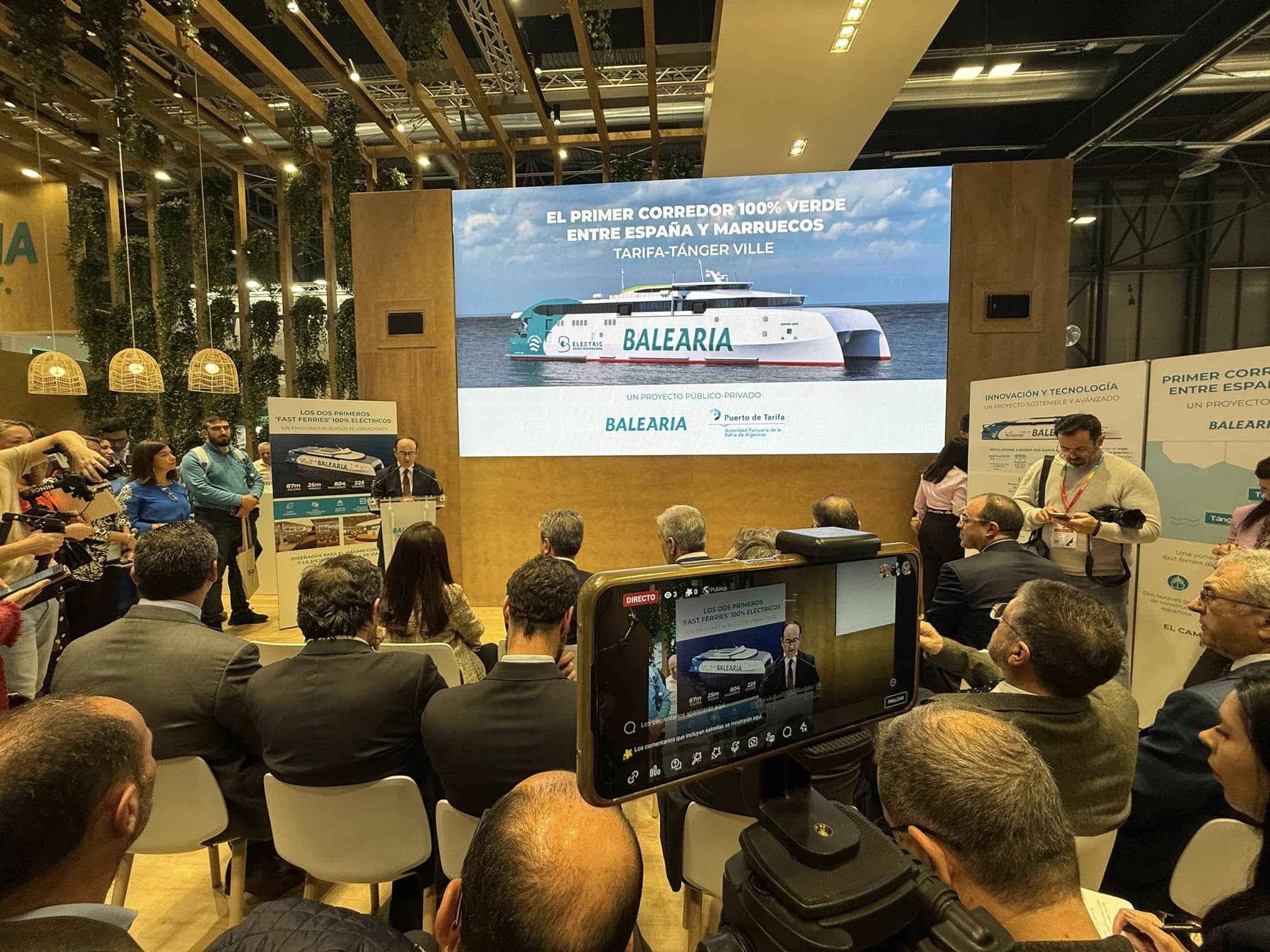 Baleària presenta sus dos ‘fast ferries’ eléctricos destinados a la ruta Tarifa-Tánger Ville