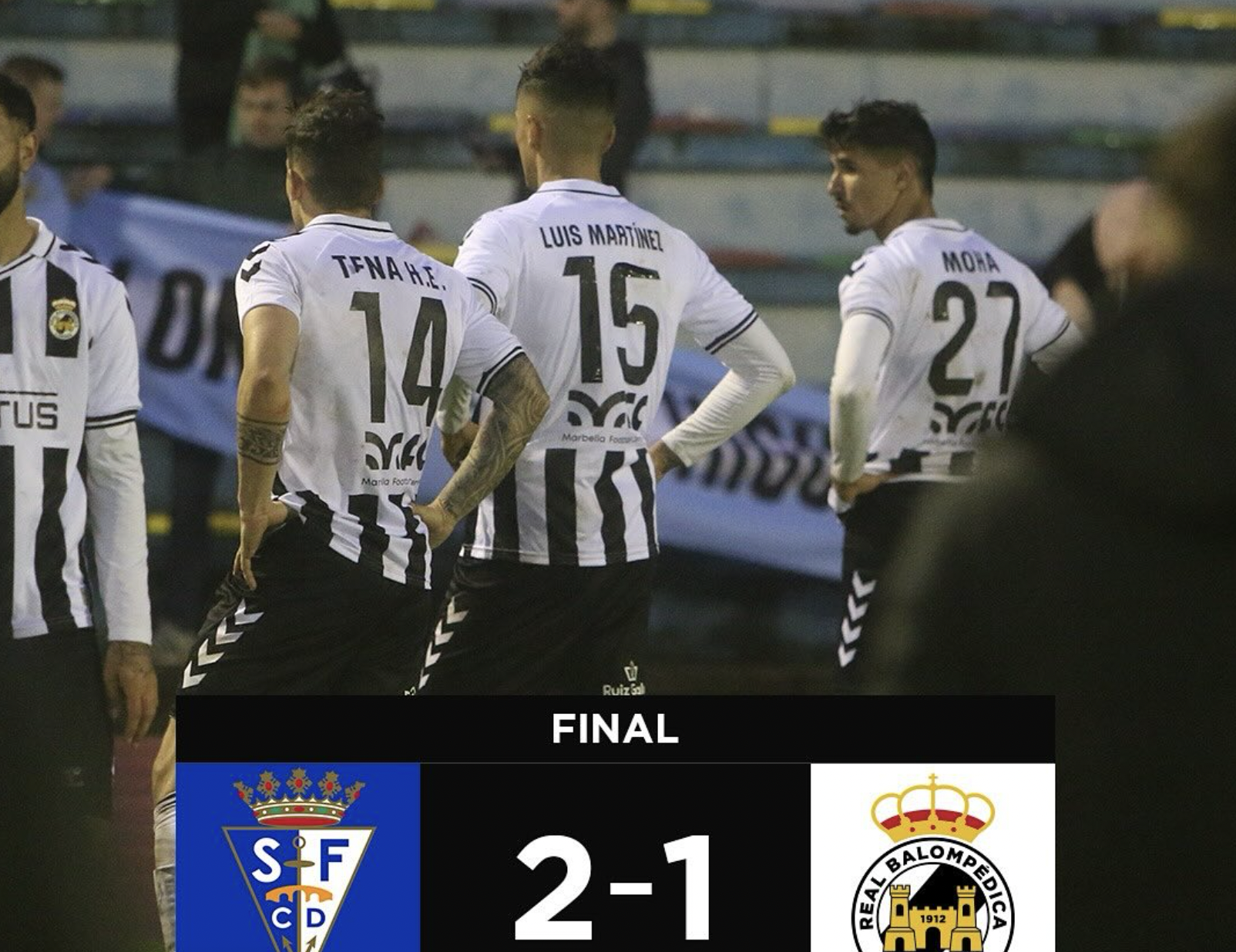 (2-1) La Balona cae en San Fernando tras encajar dos tantos en dos minutos. 